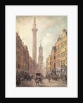 View of Fish Street Hill, Monument and St. Magnus the Martyr from Gracechurch Street, London, 1795 by William Marlow