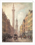 View of Fish Street Hill, Monument and St. Magnus the Martyr from Gracechurch Street, London, 1795 by William Marlow