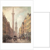 View of Fish Street Hill, Monument and St. Magnus the Martyr from Gracechurch Street, London, 1795 by William Marlow