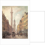 View of Fish Street Hill, Monument and St. Magnus the Martyr from Gracechurch Street, London, 1795 by William Marlow