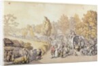 Cartoon depicting country folk leaving for the town, 1818 by Thomas Rowlandson