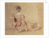 Study of a woman seen from the back, 1716-18 by Jean Antoine Watteau