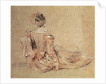 Study of a woman seen from the back, 1716-18 by Jean Antoine Watteau