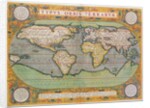 Typus Orbis Terrarum, map of the world, from Ortelius's 'Theatrum Orbis Terrarum', Antwerp, 1570 by Abraham Ortelius
