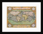 Typus Orbis Terrarum, map of the world, from Ortelius's 'Theatrum Orbis Terrarum', Antwerp, 1570 by Abraham Ortelius