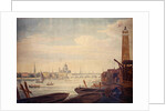 View of the Temple, St. Paul's, and Blackfriars Bridge, from Maltby's Shot Manufactory, 1760 by English School