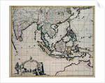 Map of India and the East Indies by Frederick de Wit
