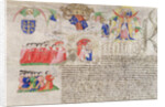 Illumination from the Charter of King's College Cambridge, 1446 by English School