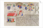 Illumination from the Charter of King's College Cambridge, 1446 by English School