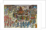 The Burning of the Remains of Martin Bucer and Paul Fagius on Market Hill in Cambridge in 1557 by English School