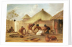 Manufacture of Sugar at Katipo - Making the panellas or pots to contain it, 1859 by Thomas Baines
