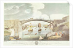 West view of the cast iron bridge built by Rowland Burdon Esq., MP, over the River Wear at Sunderland by English School