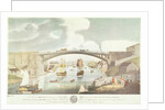 West view of the cast iron bridge built by Rowland Burdon Esq., MP, over the River Wear at Sunderland by English School