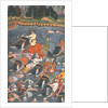 Emperor Akbar crossing the River Ganges in 1567 by Mughal School