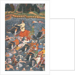 Emperor Akbar crossing the River Ganges in 1567 by Mughal School