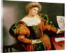 A Lady with a Drawing of Lucretia, c.1530-33 by Lorenzo Lotto