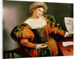 A Lady with a Drawing of Lucretia, c.1530-33 by Lorenzo Lotto