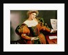 A Lady with a Drawing of Lucretia, c.1530-33 by Lorenzo Lotto