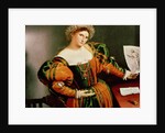 A Lady with a Drawing of Lucretia, c.1530-33 by Lorenzo Lotto