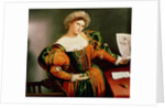 A Lady with a Drawing of Lucretia, c.1530-33 by Lorenzo Lotto