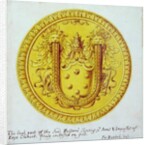 Back view of a pectoral ornament of gold and jewels made for Pope Clement VII by Cellini in c.1523-34, 1729 by F. Bertoli