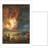 The Great Eruption of Mt. Vesuvius, Italy by Louis Jean Desprez