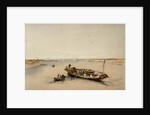View on the Nile looking towards the Pyramids of Dahshur and Saqqarah by David Roberts