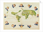Map of Magellan's Voyage Around the World, c.1540 by Battista Agnese