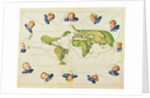 Map of Magellan's Voyage Around the World, c.1540 by Battista Agnese