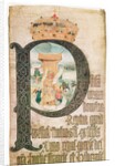 Illuminated initial, Coram Rege Rolls, 1553 by English School