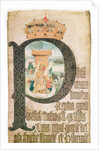 Illuminated initial, Coram Rege Rolls, 1553 by English School