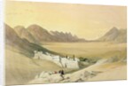 The Convent of St. Catherine, Mount Sinai, looking towards the Plain of the Encampment, February 21st 1839 by David (after) Roberts