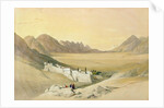 The Convent of St. Catherine, Mount Sinai, looking towards the Plain of the Encampment, February 21st 1839 by David (after) Roberts