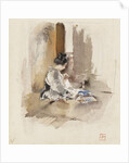 Japanese Girl Sewing, 1890 by Robert Frederick Blum