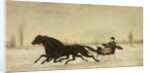 David Marsh in Horse-Drawn Sleigh in a Winter Landscape, 1880 by Peter B. West