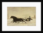 David Marsh in Horse-Drawn Sleigh in a Winter Landscape, 1880 by Peter B. West