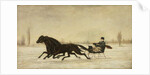 David Marsh in Horse-Drawn Sleigh in a Winter Landscape, 1880 by Peter B. West