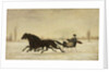 David Marsh in Horse-Drawn Sleigh in a Winter Landscape, 1880 by Peter B. West