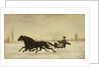 David Marsh in Horse-Drawn Sleigh in a Winter Landscape, 1880 by Peter B. West