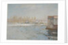 The Loing and the Mills of Moret, Snow Effect, 1891 by Alfred Sisley