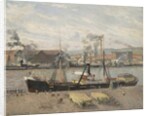 Port of Rouen, Unloading Wood, 1898 by Camille Pissarro