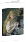 Woman Crocheting, c.1875 by Pierre Auguste Renoir
