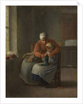 The Knitting Lesson, c.1860 by Jean-Francois Millet