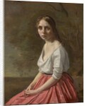 Young Woman in a Pink Skirt, c.1845-50 by Jean Baptiste Camille Corot