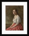 Young Woman in a Pink Skirt, c.1845-50 by Jean Baptiste Camille Corot