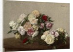 Roses in a Bowl and Dish, 1885 by Ignace Henri Jean Fantin-Latour