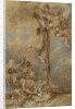 Crucifixion with the Virgin, Saints John and Mary Magdalene and God the Father, c.1651 by Giovanni Benedetto (1609-64) Castiglione