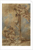 Crucifixion with the Virgin, Saints John and Mary Magdalene and God the Father, c.1651 by Giovanni Benedetto (1609-64) Castiglione