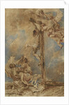 Crucifixion with the Virgin, Saints John and Mary Magdalene and God the Father, c.1651 by Giovanni Benedetto (1609-64) Castiglione