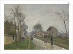 Route de Versailles, Louveciennes, Rain Effect, 1870 by Camille Pissarro